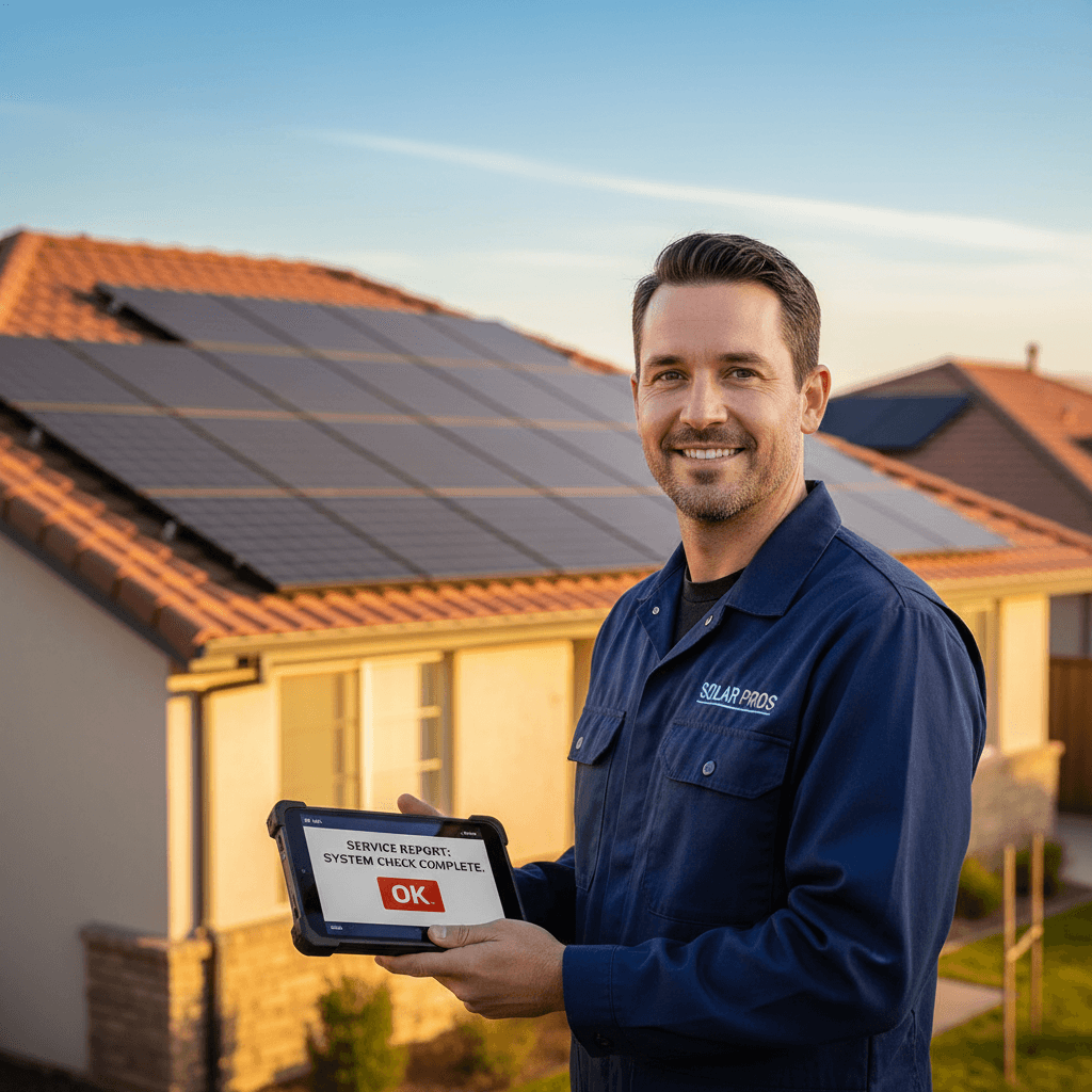 Certified solar technician matched with homeowner for service